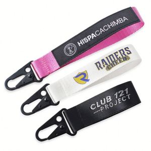 Custom Nylon Embroidered Short Keychain Lanyard Motorcycle Wrist Lanyards With Eagle <b>Hook</b> - Product Image 2