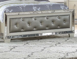 Luxury Modern Bedroom Furniture Diamond Crystal Wooden <b>Bed</b> Frame Adjustable <b>Convertible</b> Double Kingsize <b>Bed</b> Mirrored - Product Image 5