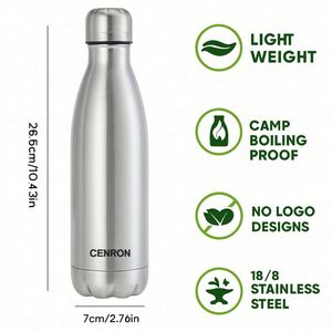 Gobelet isotherme en acier inoxydable à col étroit, design minimaliste blanc, coffret cadeau, camping, écologique, portable, 12-24 heures - Product Image 3