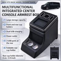 Boîte d'accoudoir de console centrale W447 pour Mercedes Classe V V220 V250 V260 2014-2023 avec chargement USB et rangement