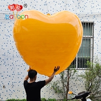 Ballon géant en nylon PA coloré gonflable de 2 m, personnalisé en forme de cœur, pour la décoration de mariage, de fête, de festival, d'anniversaire