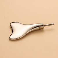 Outil facial Gua Sha en métal 2 en 1, stylo d'acupression à ressort en alliage de zinc, masseur visage et cou pour lifting des yeux et drainage lymphatique