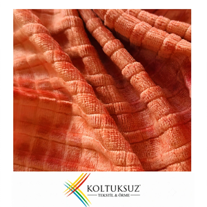 Tissu Velours Côtelé Orange Tencel 250 g/m² de Haute Qualité, Extensible, pour Vêtements, Matière Textile en Gros - Product Image 1