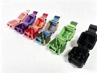 Boîte de rangement en plastique PETG imprimée en 3D, qualité alimentaire, dégradé de couleurs, 3 ml, 4 compartiments, étui de voyage pour la protection des échantillons en flacon