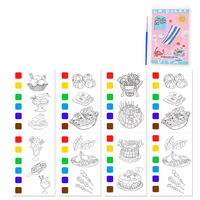 Lot de 5 blocs de peinture aquarelle pour enfants, thème Plage d'été méditerranéenne, pour activités artistiques, maison, école, fête, vacances, anniversaire