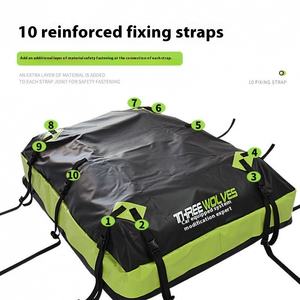 Porte-bagages de toit personnalisé en gros pour SUV, porte-bagages de toit pour voitures tout-terrain, porte-bagages de toit universel imperméable en PVC avec sac de transport pour la pluie - Product Image 4