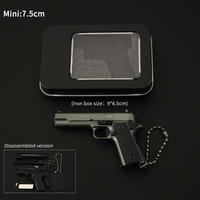 Promo Panas Gantungan Kunci Empire Colt 1911 70mm dari Logam, Model Pistol Mainan Miniatur, Kerajinan Tangan, Hadiah