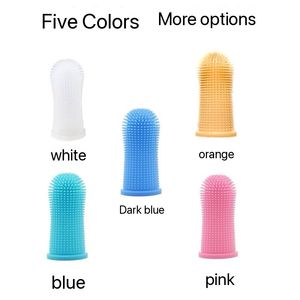 Lussuoso morbido Silicone dito toelettatura dentale strumento efficiente Pet spazzolino da denti per cani e gatti spazzola per la pulizia dei denti - Product Image 5