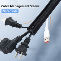 4Pcs 20 Inch Black Nylon Cable Ties Flexible Cord Organizer System Cable Management Sleeve Wrap Cover Stand Wire Hider System