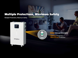 Station d'alimentation domestique hors réseau AFERIY 5 kWh LiFePO4 avec batterie de stockage d'énergie, protection IP64 conforme aux normes européennes et sortie de 6,2 kW - Product Image 1