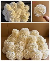 Meilleure vente Hortensia bleu de grande taille Tête de fleur en fausse soie Fleurs artificielles Hortensia pour mur de fleurs