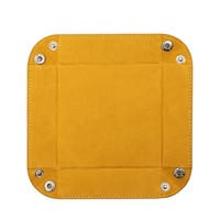 Plateau de rangement portable en cuir PU avec logo personnalisé, coloré, rectangulaire, pliable, en velours, pour dés