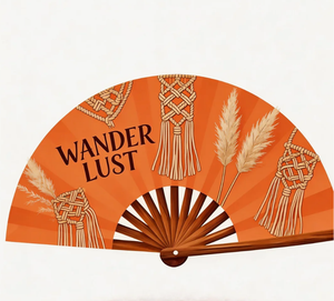 High Quality Custom Printed Foldable Bamboo <b>Handheld</b> <b>Fans</b> Painted Technique-Personalized High End Accessory - Product Image 6