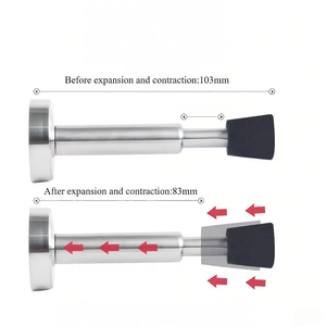 Tope de Puerta Moderno de Acero Inoxidable con Adhesivo para Montaje en Pared, Diseño de Hemisferio, Soporte de Puerta Acrílico para el Hogar - Product Image 4