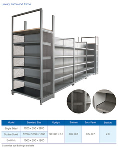 Estanterías para góndola de supermercado de Servicio Ligero 2025, OEM laminado en frío de alto grado de Metal personalizado - Product Image 5