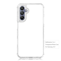 Haute qualité blanc Sublimation plat 3in1 couverture de téléphone portable pour Galaxy A15 étui Transparent coin protéger coque de téléphone pour S24
