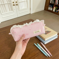 Sac de rangement en dentelle à volants grande capacité avec fermeture éclair pour l'école, le bureau et les voyages (vente en gros)