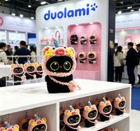 Porte-clés en peluche chat noir mignon de haute qualité avec sweat à capuche rose pour enfants, jouet en peluche doux, personnage de dessin animé, poupée en peluche