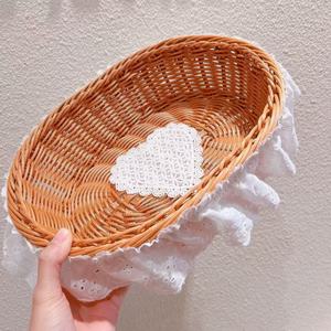 Cesta <span class=keywords><strong>de</strong></span> Almacenamiento Moderna Ecológica Tejida <span class=keywords><strong>a</strong></span> Mano <span class=keywords><strong>de</strong></span> Plástico PP Tipo Ratán <span class=keywords><strong>para</strong></span> el Hogar, <span class=keywords><strong>para</strong></span> Aperitivos, Pan, Verduras, Mesa <span class=keywords><strong>de</strong></span> Centro, Frutas - Product Image 2