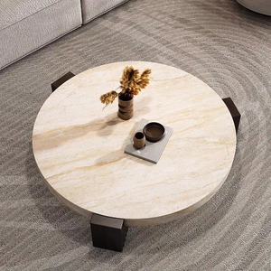 <strong>Small</strong> Apartment Living Room Modern Home Wabi-Sabi Style Luxury Durable Nordic <strong>Coffee</strong> <strong>Table</strong> with Tunnel Stone Light - Product Image 4