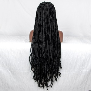 Perruques synthétiques Ainizi de 38 pouces de long, tresses pré-torsadées Goddess River Locs, avec dentelle frontale complète pour femmes noires - Product Image 4