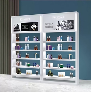 ตู้โชว์เครื่องสำอางทำจากไม้แบบกำหนดเองสำหรับ Schwarzkopf, <span class=keywords><strong>Kerastase</strong></span>, L'Oreal, ร้านเสริมสวยและทำผม - Product Image 6