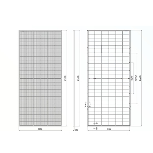 Módulo Solar Fotovoltaico Monocristalino Bifacial HJT SOLAR China 605W 600W 610W 620W, Paneles Solares Totalmente Negros, Precio de Paneles Solares - Product Image 4