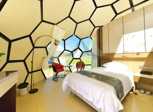 Tenda a Cupola di Vetro di Alta Qualità per <span class=keywords><strong>Resort</strong></span> <span class=keywords><strong>Glamping</strong></span> 6M 7M 8M, Hotel Igloo, Tenda Geodetica a Cupola - Product Image 2