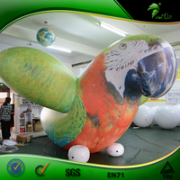 Décoration géante, perroquet gonflable lumineux pour la publicité, ballon en forme d'oiseau de dessin animé gonflable, figurine à l'hélium