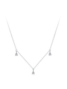 Collier et boucles d'oreilles en argent sterling S925 pour femmes, simples, élégants et polyvalents pour les tenues de soirée - Product Image 2
