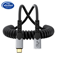 Hochgeschwindigkeits 100W USB-C Spiralkabel USB3.2 Gen 2x2 C-Kabel 20Gbps 4K 60Hz Daten- und Ladekabel Typ C mit 4K Videoausgang