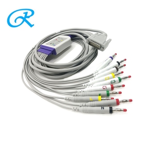 Cable ECG/EKG de 10 derivaciones <span class=keywords><strong>Nihon</strong></span> <span class=keywords><strong>Kohden</strong></span> 9130, consumibles médicos compatibles con el BSM-2301K - Product Image 4