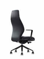 Chaise de bureau ergonomique moderne à dossier haut réglable et pivotante en cuir de luxe