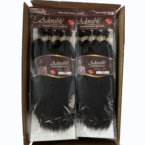 Lot de 4 mèches synthétiques <span class=keywords><strong>Miya</strong></span> en fibres résistantes à la chaleur, qualité supérieure, texture raide crépue, densité 200%, vente en gros - Product Image 2