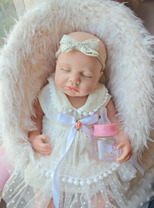 من المصنع مباشرة دمى سيليكون كاملة الجسم 18 بوصة صلبة تولد من جديد ، دمى أطفال مصنوعة يدويًا مقاومة للماء للفتيات - Product Image 4