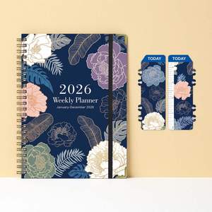 2026 Custom New A5 Size Hardcover Budget Gratitude Journal Planner Leather Saddle Stitched PP Daily Schedule Notebook - Product Image 5