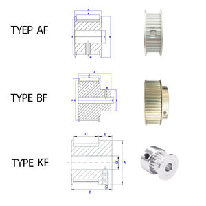 Настраиваемый точный обработанный зубчатый шкив GT2 GT3 GT5, совместимый с зубчатой лентой, 3D-печатная машина с Номи зубьями, поддержка OEM - Product Image 6