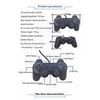 Manette filaire pour console PS2, joystick filaire USB pour PS2, double moteur pour manette de jeu PS2