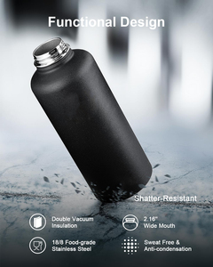 OEM 32oz 40oz Double Wall Vacuum Insulated 3-in-1 Sport Flask Tea Infuser 18/8 Stainless <b>Steel</b> Eco-Friendly Water <b>Bottle</b> - Product Image 4