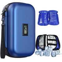 Boîte de rangement isotherme en cuir PU imperméable pour insuline, sac isotherme extérieur de taille personnalisable avec blocs réfrigérants, support OEM