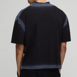 Camiseta Vintage Distressed de Algodón 100% Pesado con Lavado Ácido, Estilo Boxy Cropped, Anti-Pilling y Transpirable para Hombre, Personalizable y de Talla Grande - Product Image 2