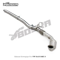 Tuyaux d'échappement en acier inoxydable OBM pour VW GOLF R 7/7.5 MK7/MK7.5 2.0T 2014-2020, tuyau à haut débit avec bouclier thermique