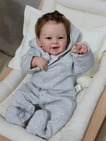 NPK 24 pouces/60 cm Poupée réaliste pour bébé Jouets Cadeau de Noël Poupée d'art faite à la main Poupée en silicone pour bébé Reborn