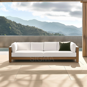 Set <span class=keywords><strong>di</strong></span> Divani da Esterno in Teak <span class=keywords><strong>di</strong></span> <span class=keywords><strong>Lusso</strong></span> Moderno, Arredamento Personalizzato <span class=keywords><strong>per</strong></span> Cortile e Giardino - Product Image 5