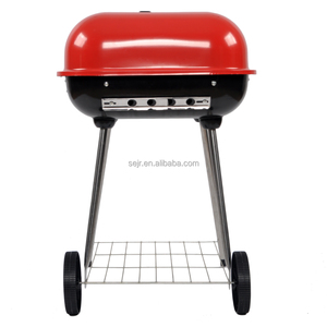 SEJR 18 pollici Rosso del Carbone di legna di Porcellana Portatile <span class=keywords><strong>Barbecue</strong></span> Grill <span class=keywords><strong>Barbecue</strong></span> All'aperto 69X47X47cm - Product Image 4