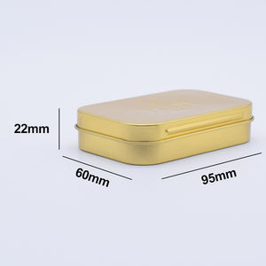 Изготовленный на заказ тисненый подарок золотой черный серебряный квадратный шарнир для конфет жестяная коробка металлическая маленькая оптовая продажа на заказ жестяная банка/коробка - Product Image 3