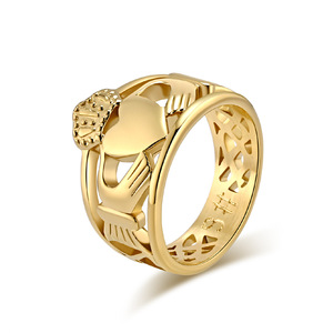 Instagram-worthy, stylish Irish traditional Cladda wedding <b>rings</b>, perfect for <b>couples</b> proposing or getting married, featuring he - Product Image 5