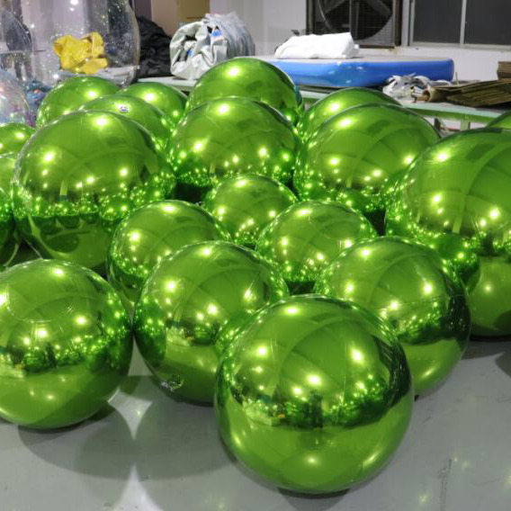Metallic Green Giant Inflatable Mirror Shiny Ball Sphere Balloon