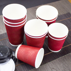 Gobelets en papier de haute qualité, gobelets à café biodégradables, gobelets à café jetables, gobelets à paroi ondulée - Product Image 1