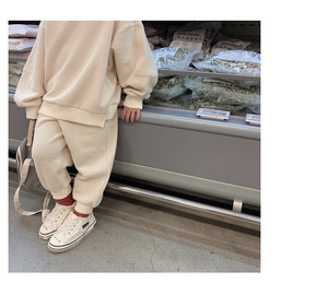 Ensemble de vêtements pour filles Mysweeby personnalisé, style coréen, coton, vêtements pour enfants, décontracté, automne, uni - Product Image 4